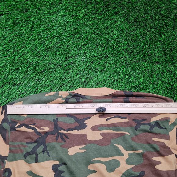 VTG 90s Badger USA Made Woodland Long Sleeve Camo T-Shirt Mens Large - Picture 9 of 11
